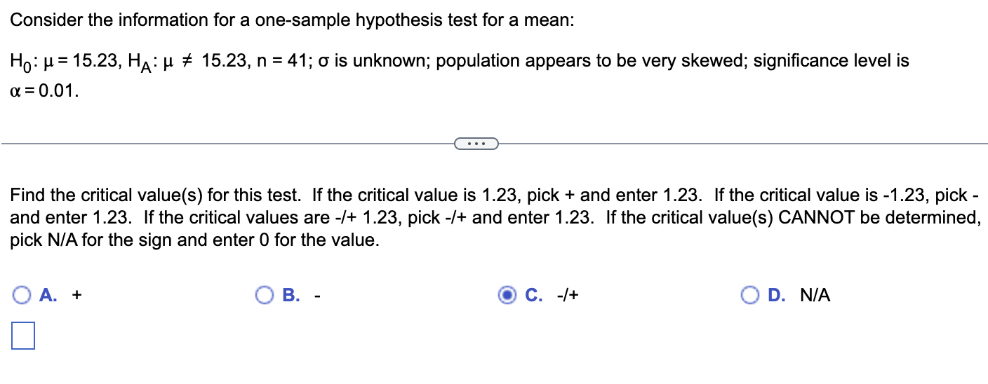 Solved consider the information for a one sample hypothesis chegg