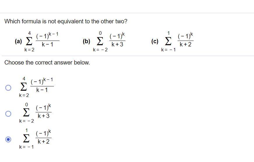 Solved Which Formula Is Not Equivalent To The Other Two Chegg Com