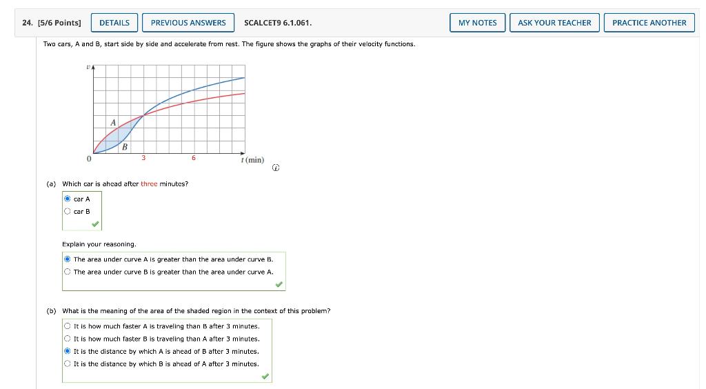 Solved Two Cars, A And B, Start Side By Side And Accelerate | Chegg.com