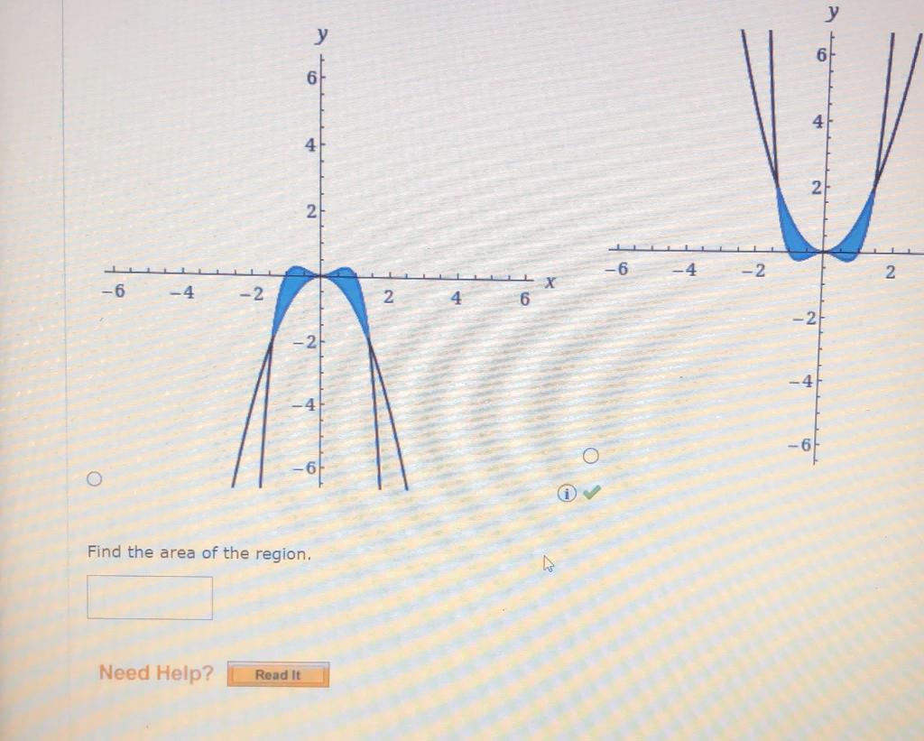 Find the area of the region. | Chegg.com