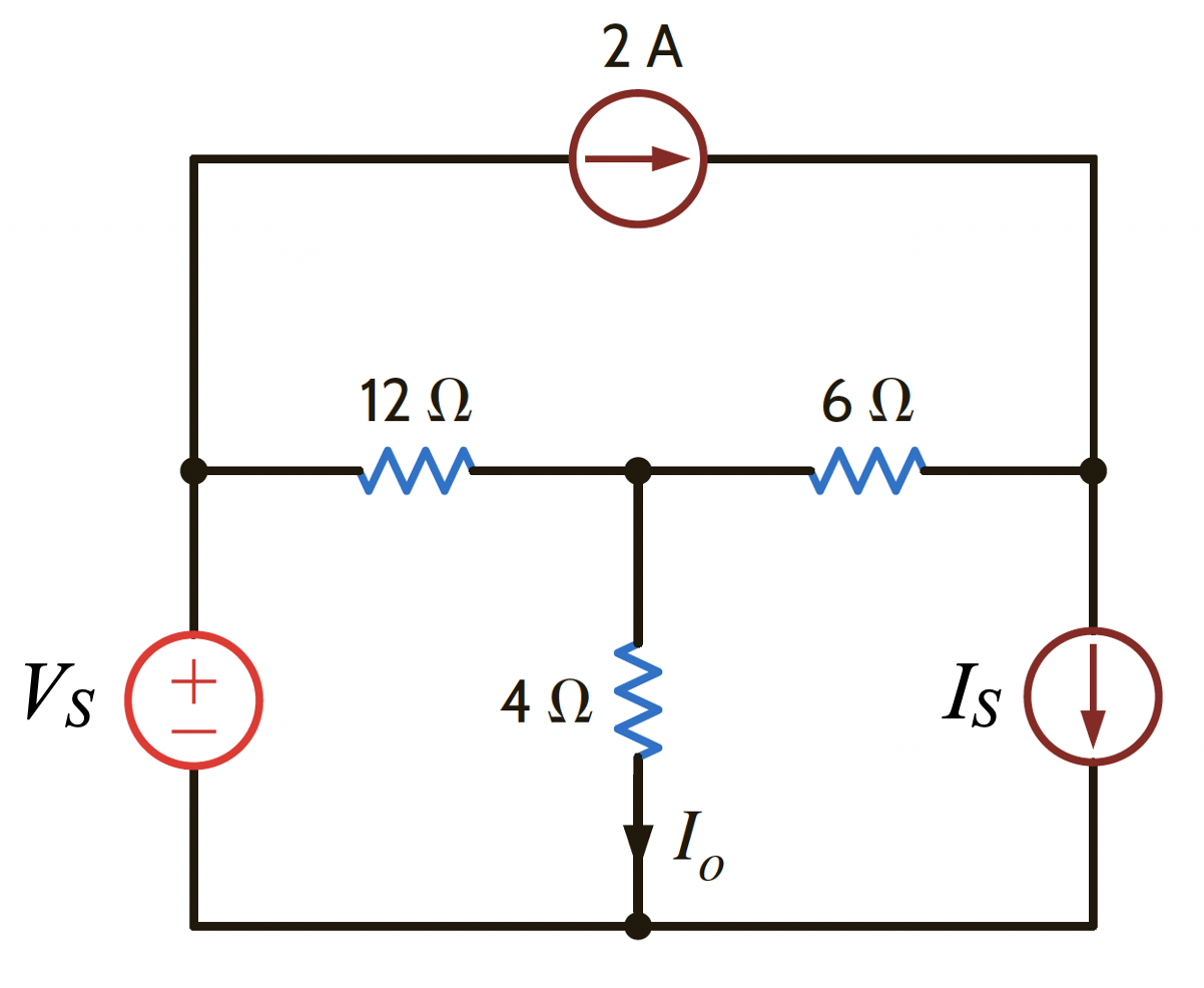 Solved Given VS= 24 V and IS= 6 A, use mesh analysis to | Chegg.com