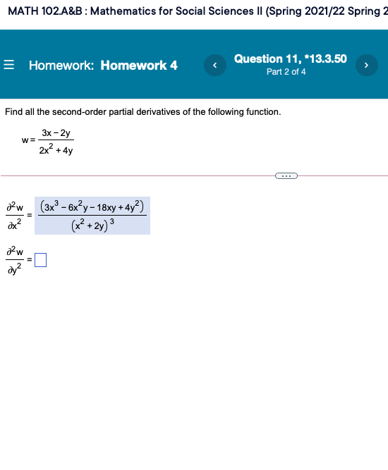 Solved MATH 102.A&B: Mathematics For Social Sciences II | Chegg.com