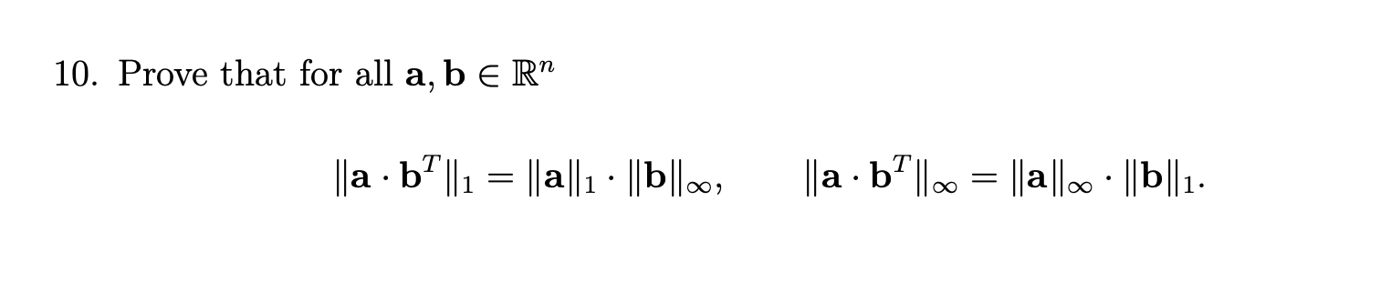 Solved 10. Prove that for all a,b∈Rn | Chegg.com