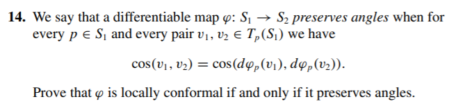 Solved 14. We say that a differentiable map o: Si → S2 | Chegg.com