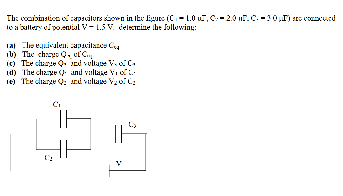 Solved The Combination Of Capacitors Shown In The Figure (C1 | Chegg.com