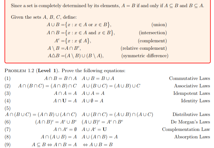 Solved Since A Set Is Completely Determined By Its Elements, | Chegg.com