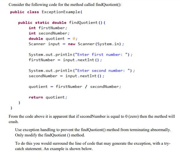 Consider the following code for the method called | Chegg.com