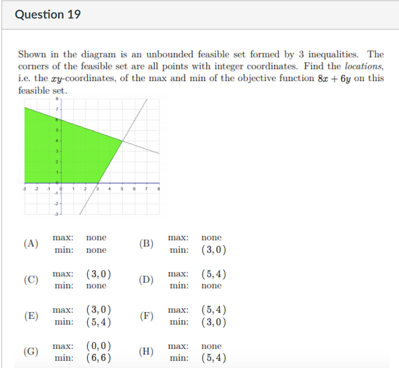 Solved Question 19 Shown in the diagram is an unbounded | Chegg.com