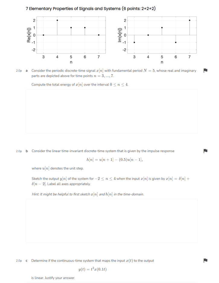 Solved 7 Elementary Properties of Signals and Systems (6 | Chegg.com