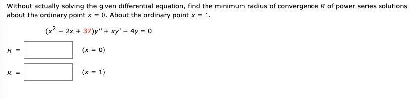 Solved Without actually solving the given differential | Chegg.com