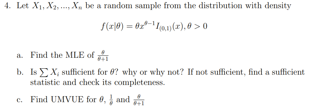 Solved Let X1,x2,dots,xn ﻿be A Random Sample From The | Chegg.com