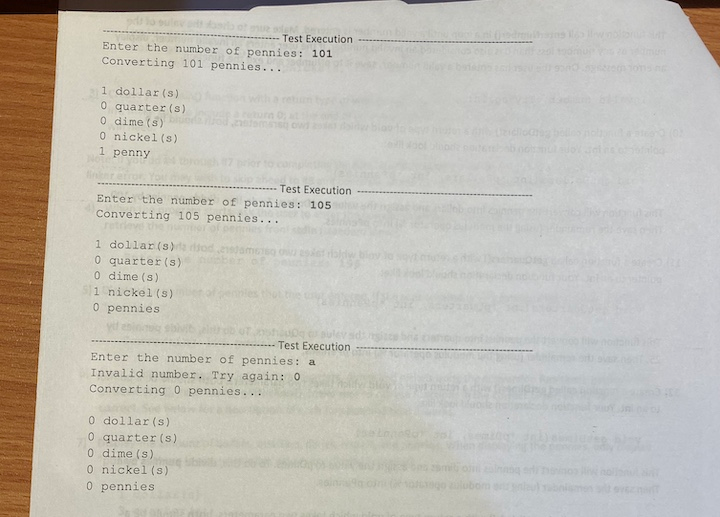 Your output should match the sample program should | Chegg.com