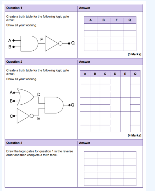 Logic Gates And Truth Tables Questions Answers | Cabinets Matttroy
