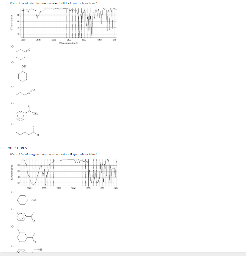 Solved Which of the following structures is consistent with | Chegg.com