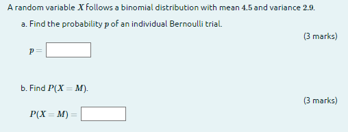 Solved A Random Variable \\( X \\) Follows A Binomial | Chegg.com