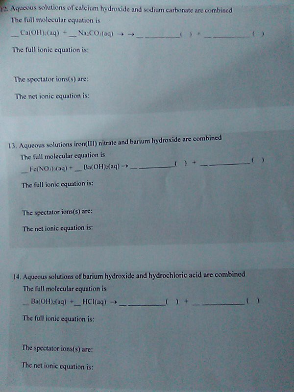 Aqueous Solutions Of Calcium Hydroxide And Sodium Chegg 