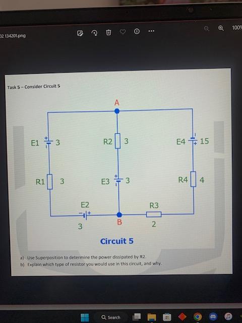 Solved Task 5 - Consider Circuit 5 Circuit 5 A) Use | Chegg.com