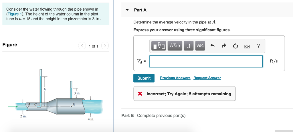Solved Consider the water flowing through the pipe shown in | Chegg.com