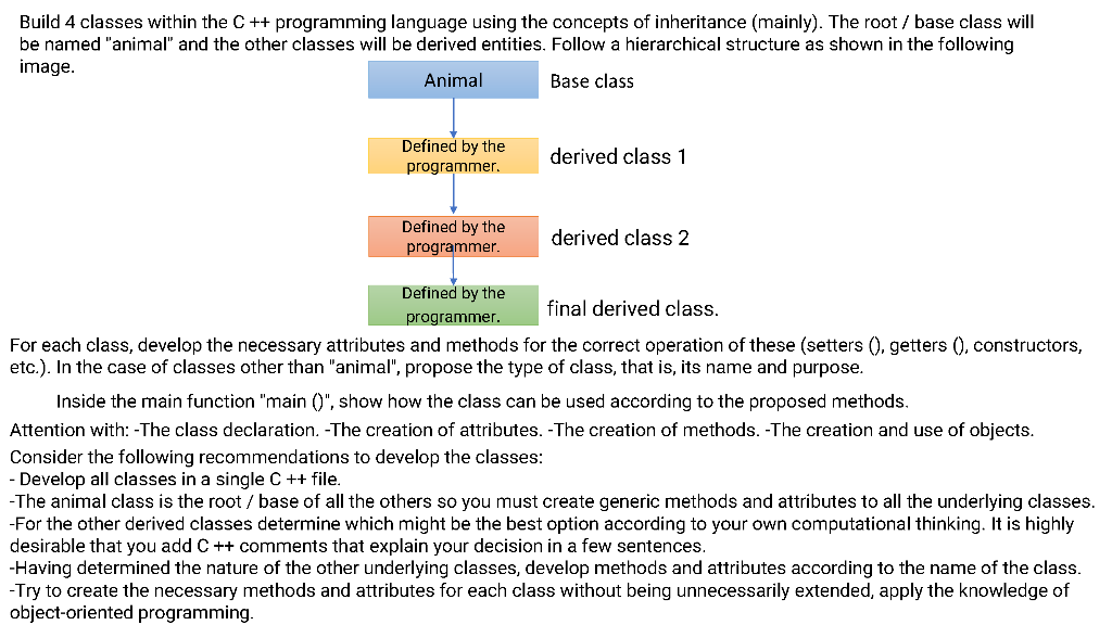 Solved Build 4 classes within the C++ programming language | Chegg.com