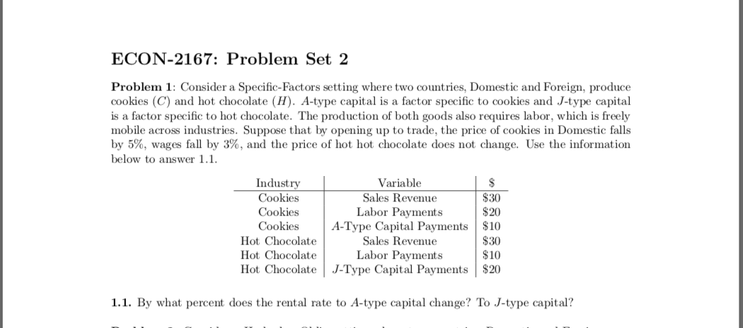 Solved Problem 1: Consider A Specific-Factors Setting Where | Chegg.com