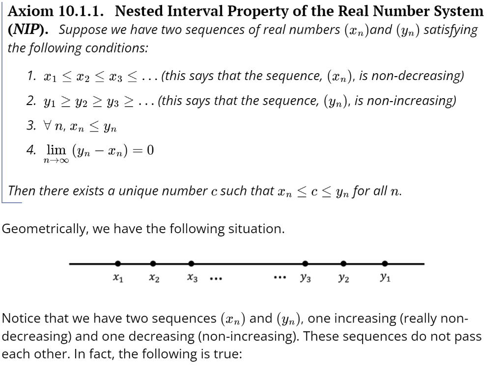 Solved axiom 10 1 1 nested interval property of the real chegg