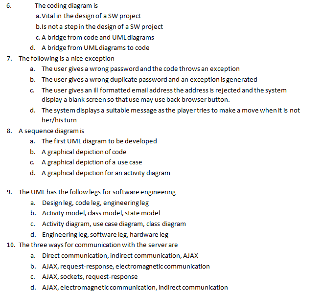 Solved 6. The coding diagram is a. Vital in the design of a | Chegg.com