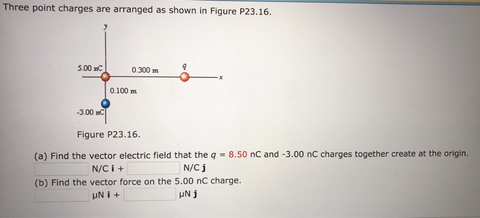 Solved Three Point Charges Are Arranged As Shown In Figure | Chegg.com