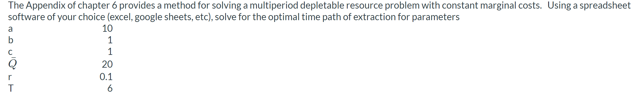 a The Appendix of chapter 6 provides a method for | Chegg.com
