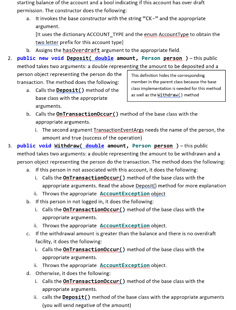 Solved Assignment 4- Implementing a Banking Application Due: | Chegg.com