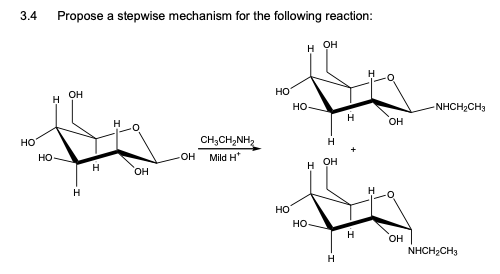 Solved 3.4 Propose a stepwise mechanism for the following | Chegg.com