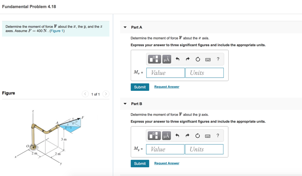 Solved Fundamental Problem 4.18 Determine The Moment Of | Chegg.com