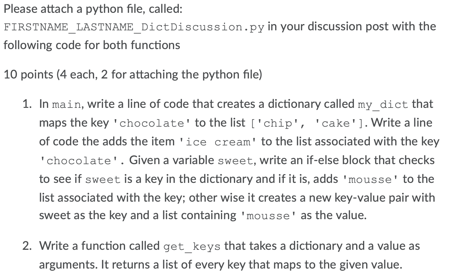 Solved Please attach a python file, called: | Chegg.com