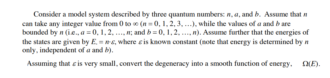 Solved Consider A Model System Described By Three Quantum | Chegg.com