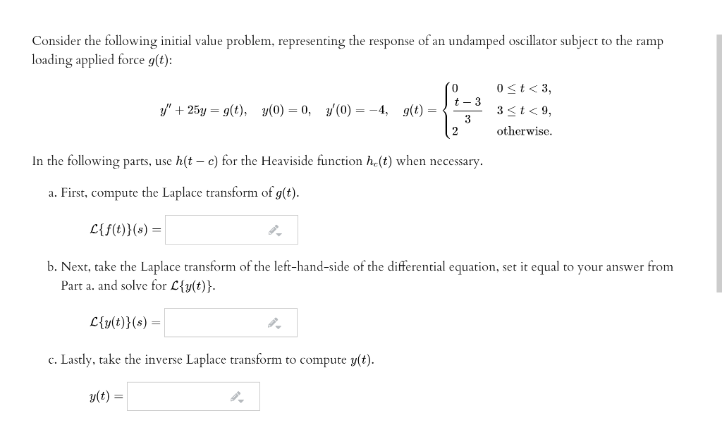 Solved Consider the following initial value problem, | Chegg.com