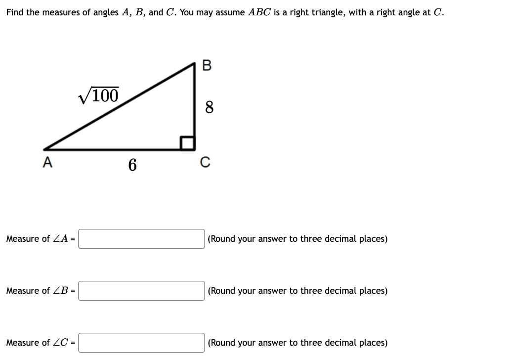 Solved Find An Approximate Value Of The Smallest Angle In Chegg Com