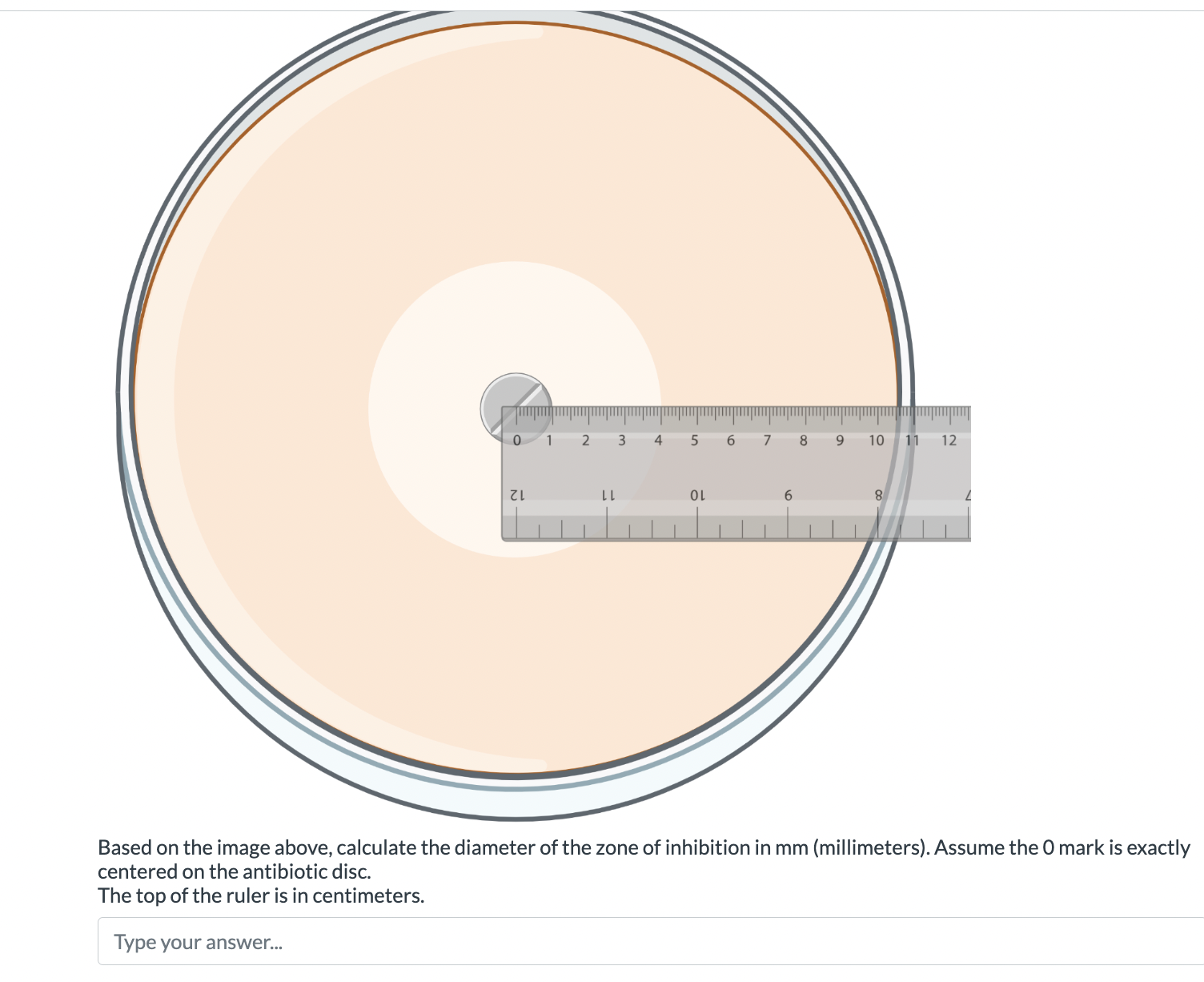 Solved ie the 0 mark is exactly The top of the ruler is in | Chegg.com