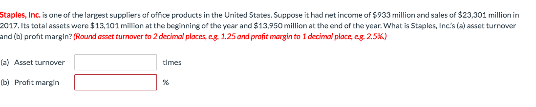 Solved Staples, Inc. Is One Of The Largest Suppliers Of | Chegg.com