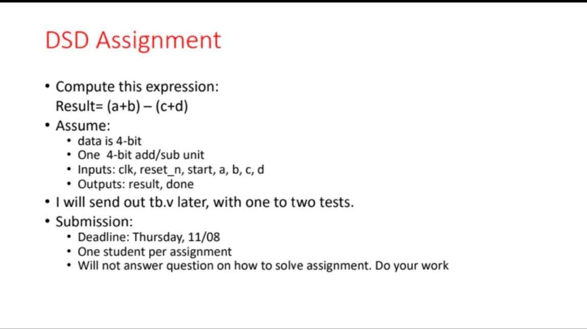 Solved - Compute This Expression: Result =(a+b)−(c+d) - | Chegg.com