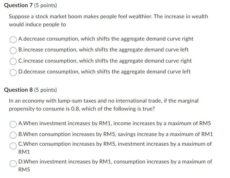 Solved Question 1 5 Points Saved If The Government