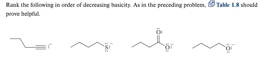Solved Rank the following in order of decreasing basicity. | Chegg.com