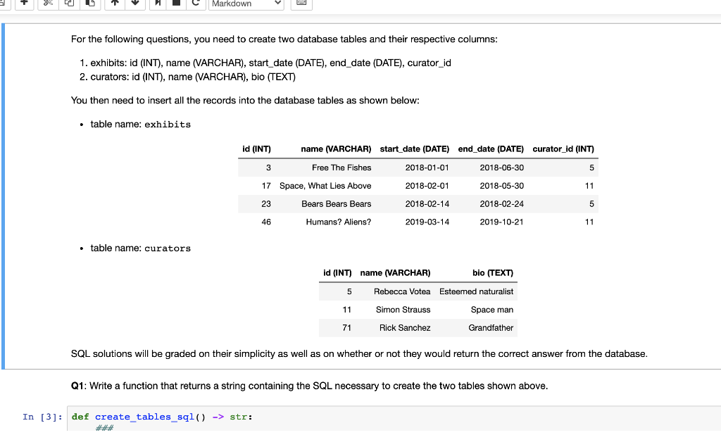 Solved Q2: Write a function that returns a string containing | Chegg.com