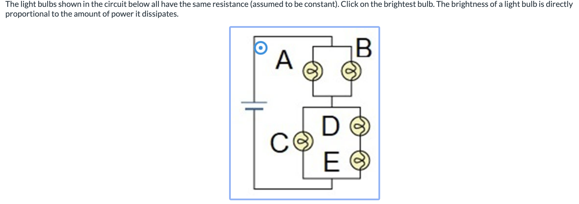 Solved The light bulbs shown in the circuit below all have | Chegg.com
