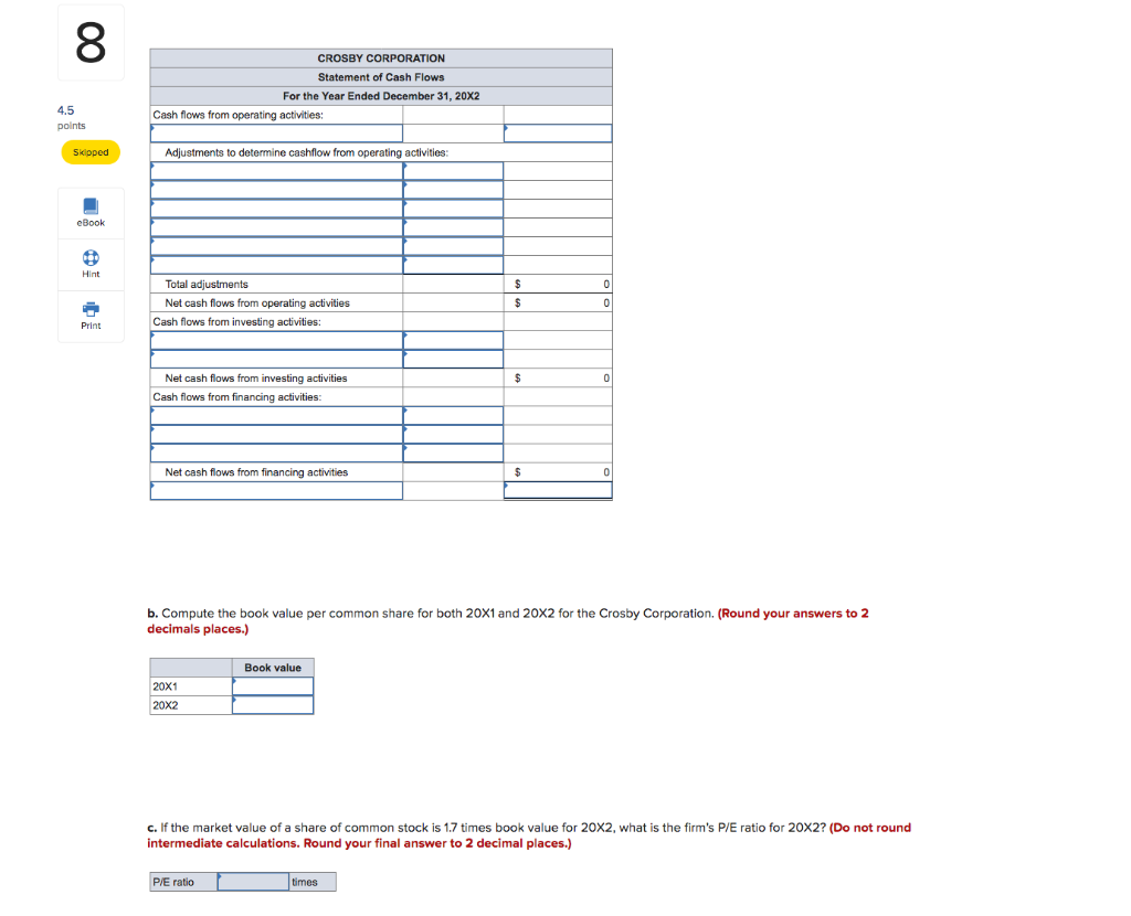Solved Refer to the following financial statements for