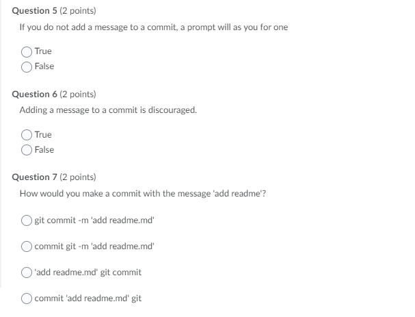 Solved Question 5 2 Points If You Do Not Add A Message To Chegg