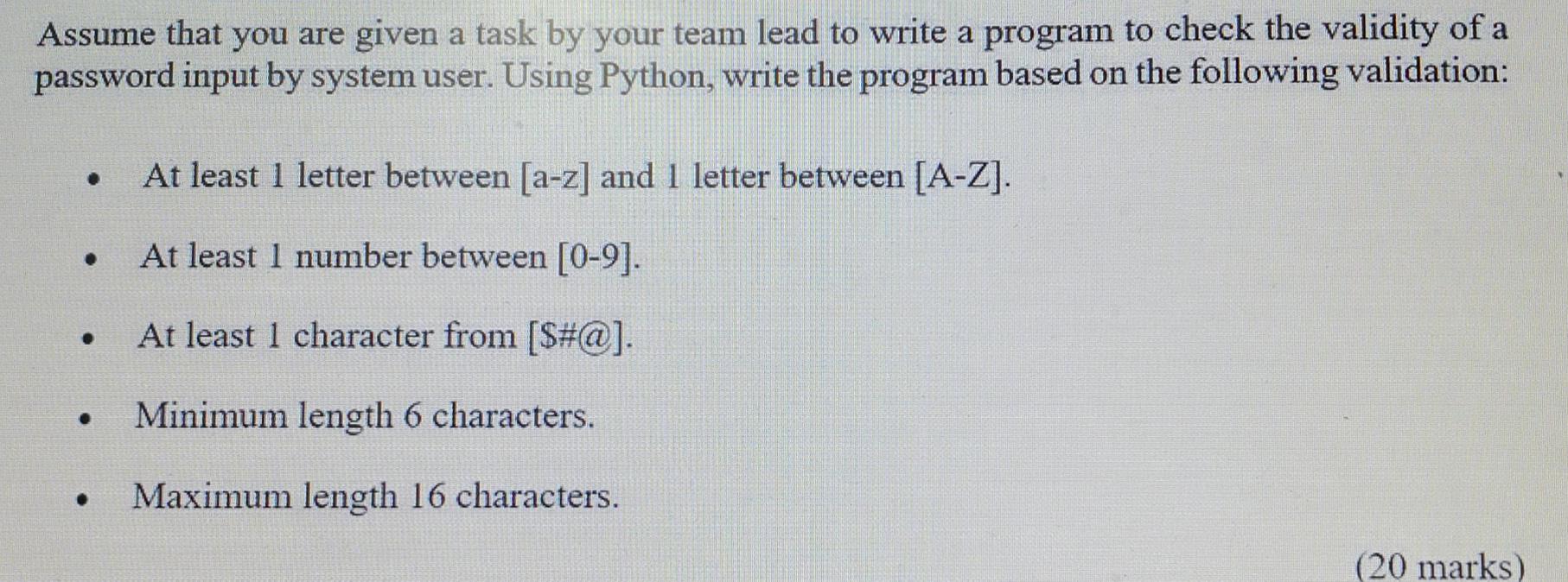 Solved Assume That You Are Given A Task By Your Team Lead To | Chegg.com