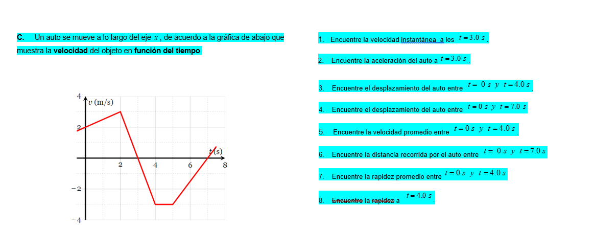 Solved Un Auto Se Mueve A Lo Largo Del Eje X De Acuerdo Chegg Com