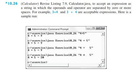 Solved 0.26 (Calculator) Revise Listing 7.9, | Chegg.com