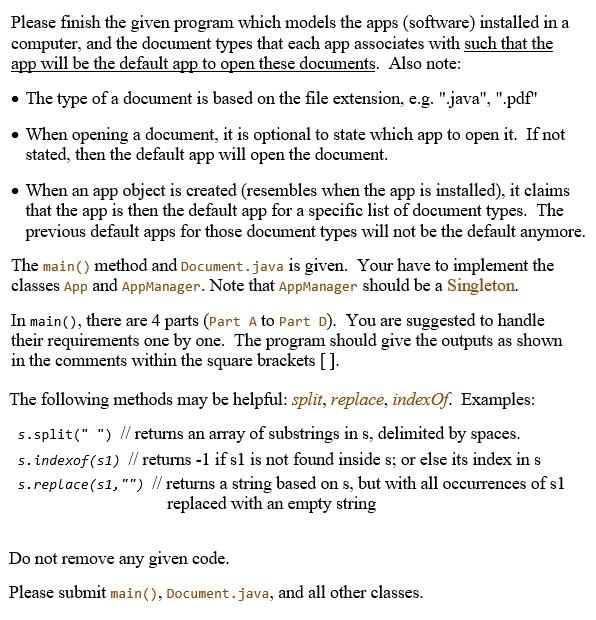 Java Programming below are given code //Main.java | Chegg.com