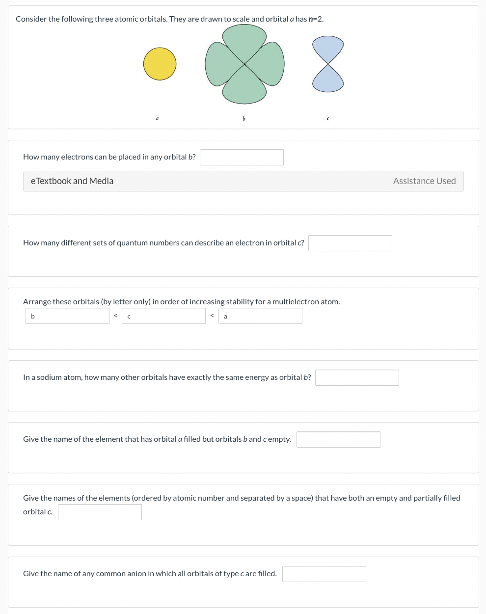 Solved Consider the following three atomic orbitals. They | Chegg.com