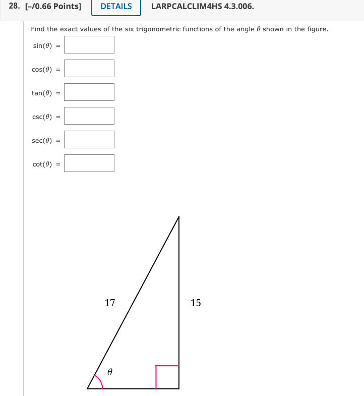 Solved 27. [0/0.66 Points] DETAILS PREVIOUS ANSWERS | Chegg.com